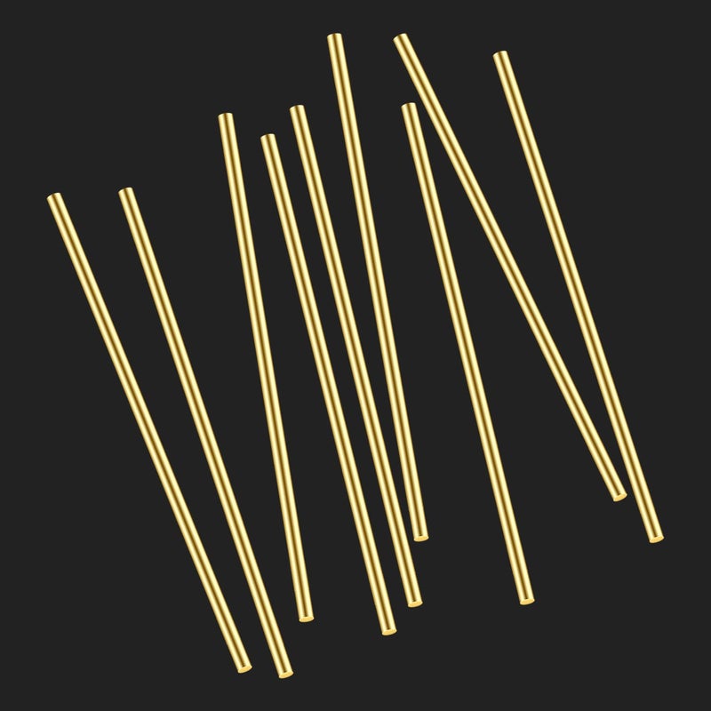 DYWISHKEY 20 Pieces 2.5mm Brass Rods, Brass Round Stock Lathe Bar Stock for DIY Craft Making, Handle Pin, 2.5mm in Diameter, 100mm in Length - Image 5